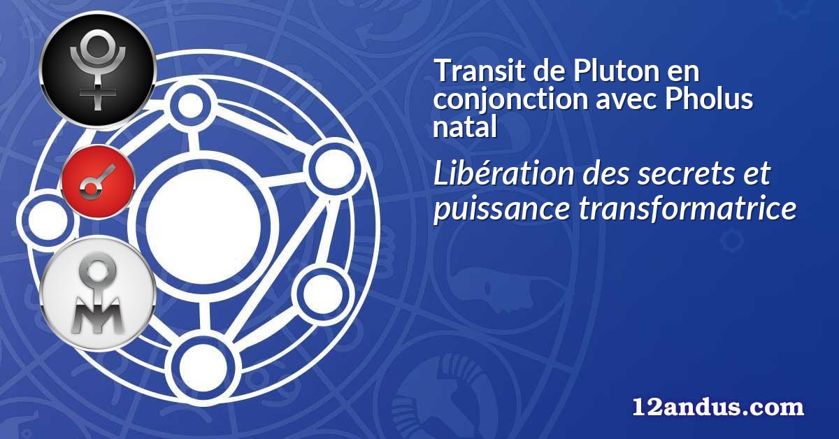 Transit de Pluton en conjonction avec Pholus natal
