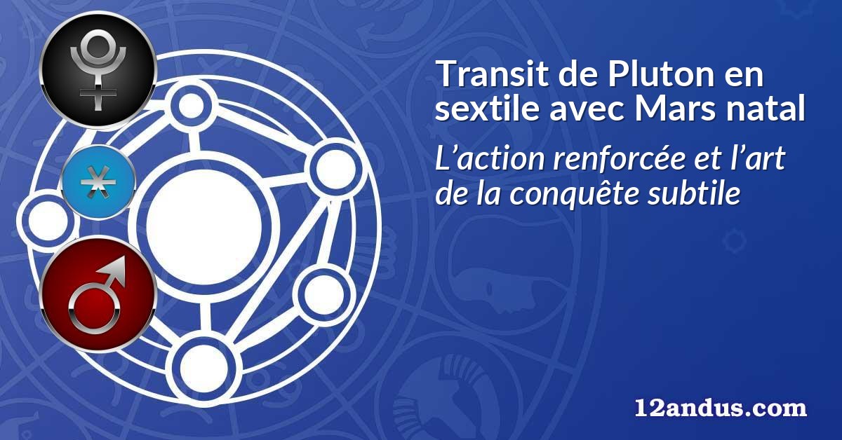 Transit de Pluton en sextile avec Mars natal