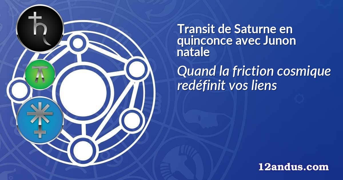 Transit de Saturne en quinconce avec Junon natale