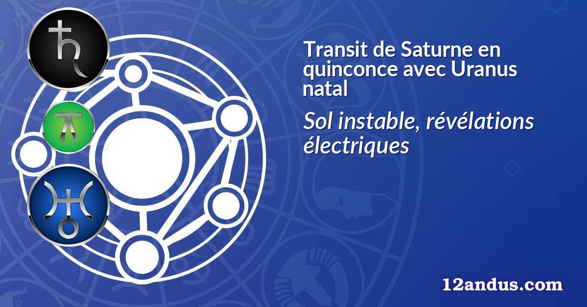 Transit de Saturne en quinconce avec Uranus natal