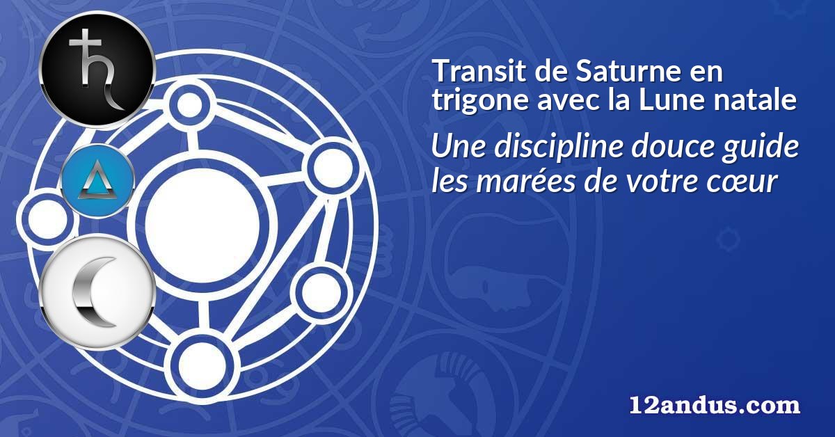 Transit de Saturne en trigone avec la Lune natale