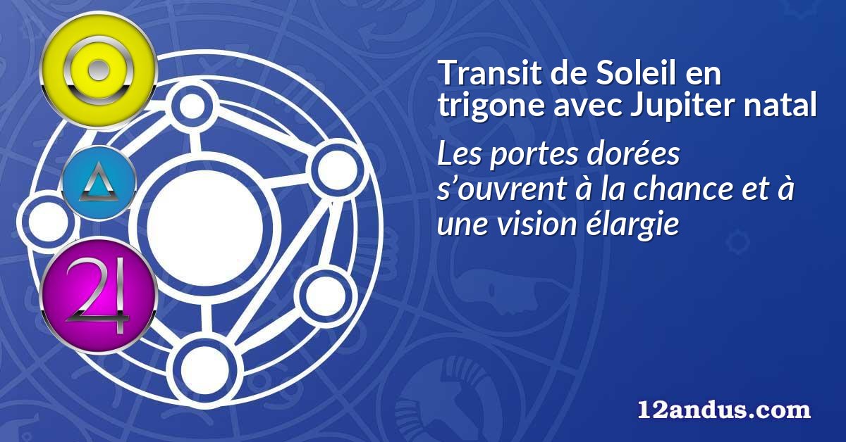 Transit de Soleil en trigone avec Jupiter natal
