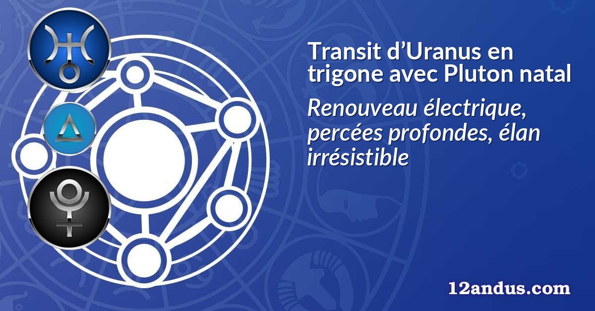 Transit d’Uranus en trigone avec Pluton natal