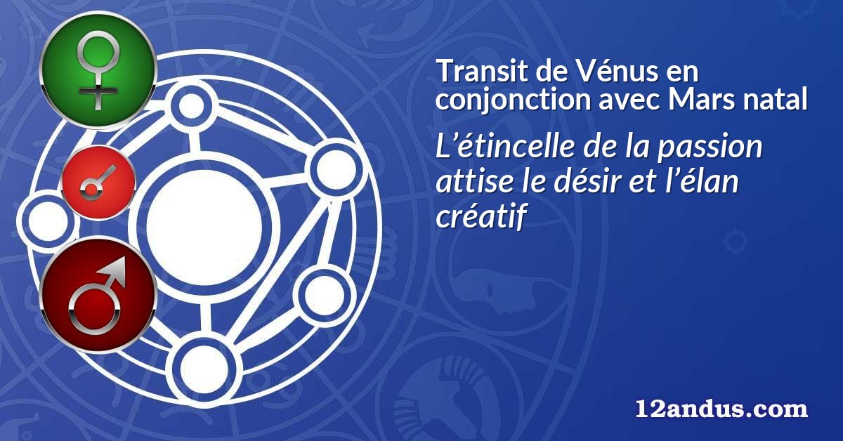 Transit de Vénus en conjonction avec Mars natal