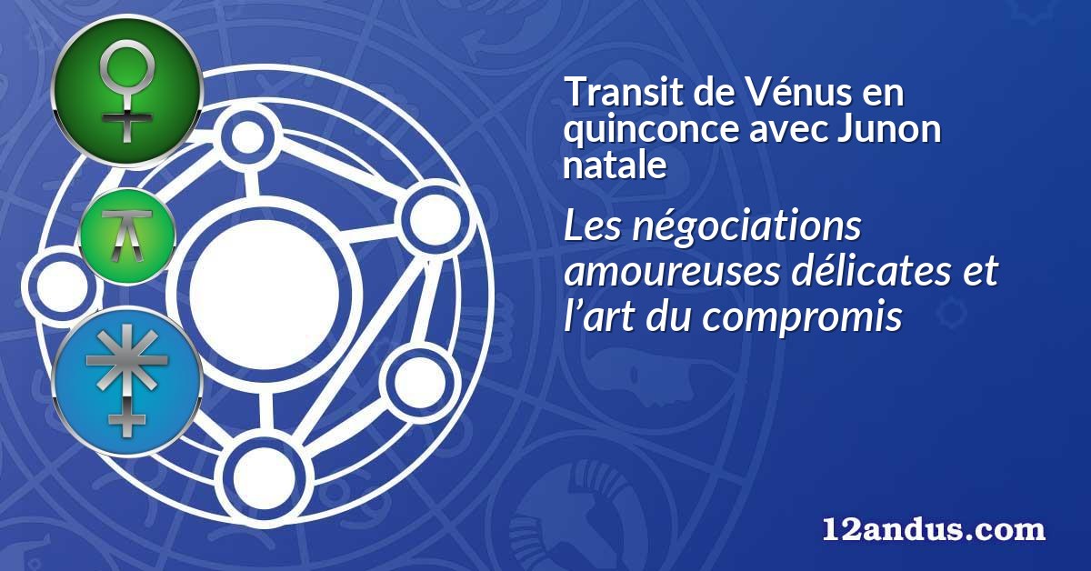 Transit de Vénus en quinconce avec Junon natale