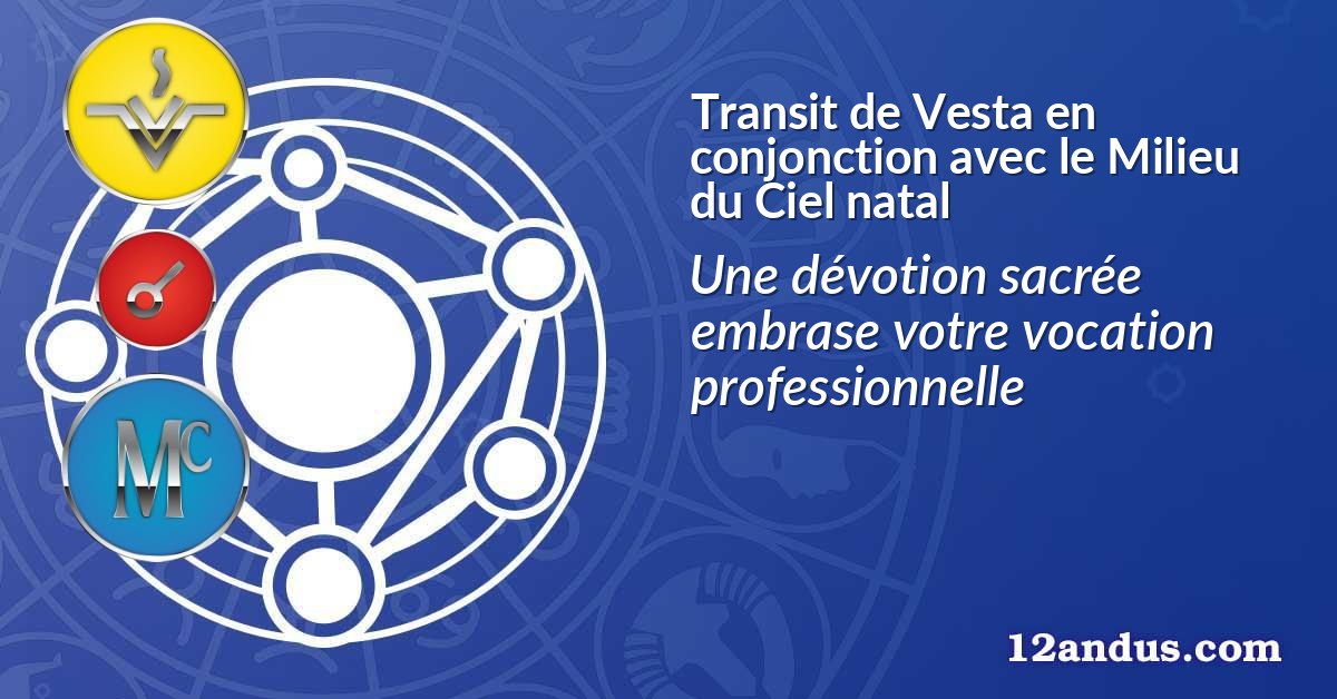 Transit de Vesta en conjonction avec le Milieu du Ciel natal