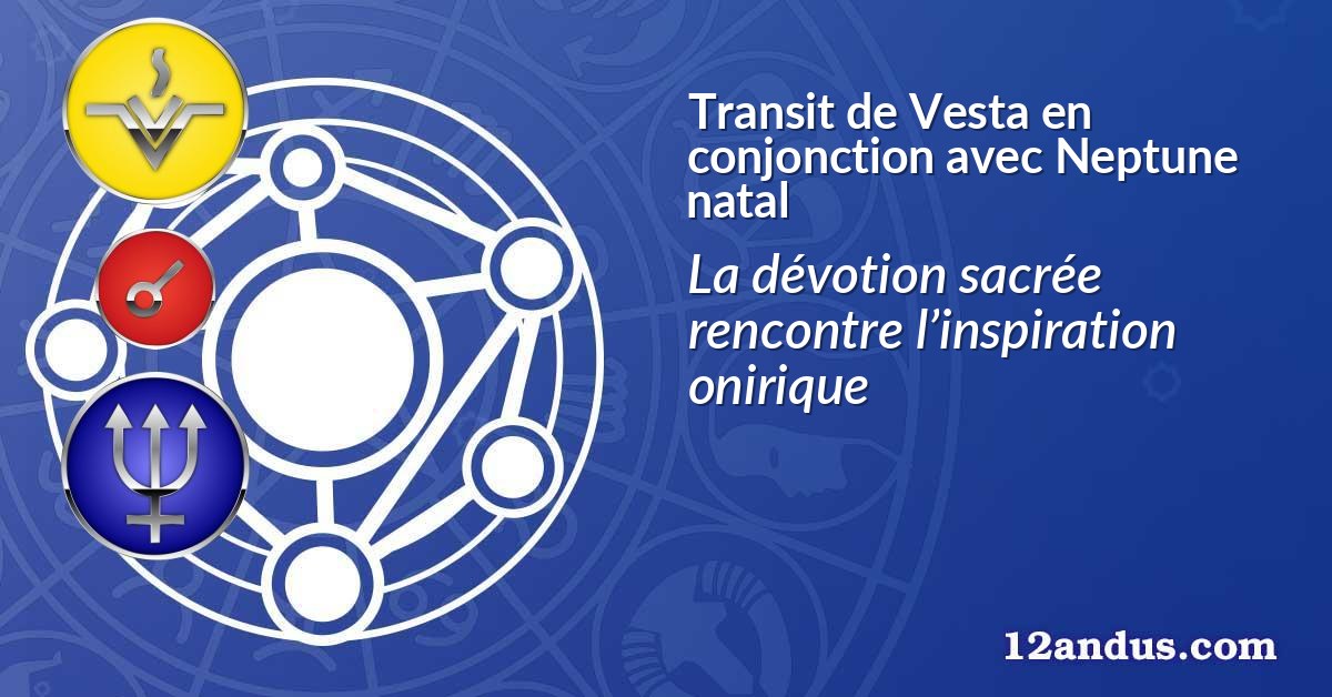 Transit de Vesta en conjonction avec Neptune natal