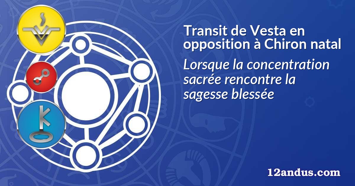 Transit de Vesta en opposition à Chiron natal