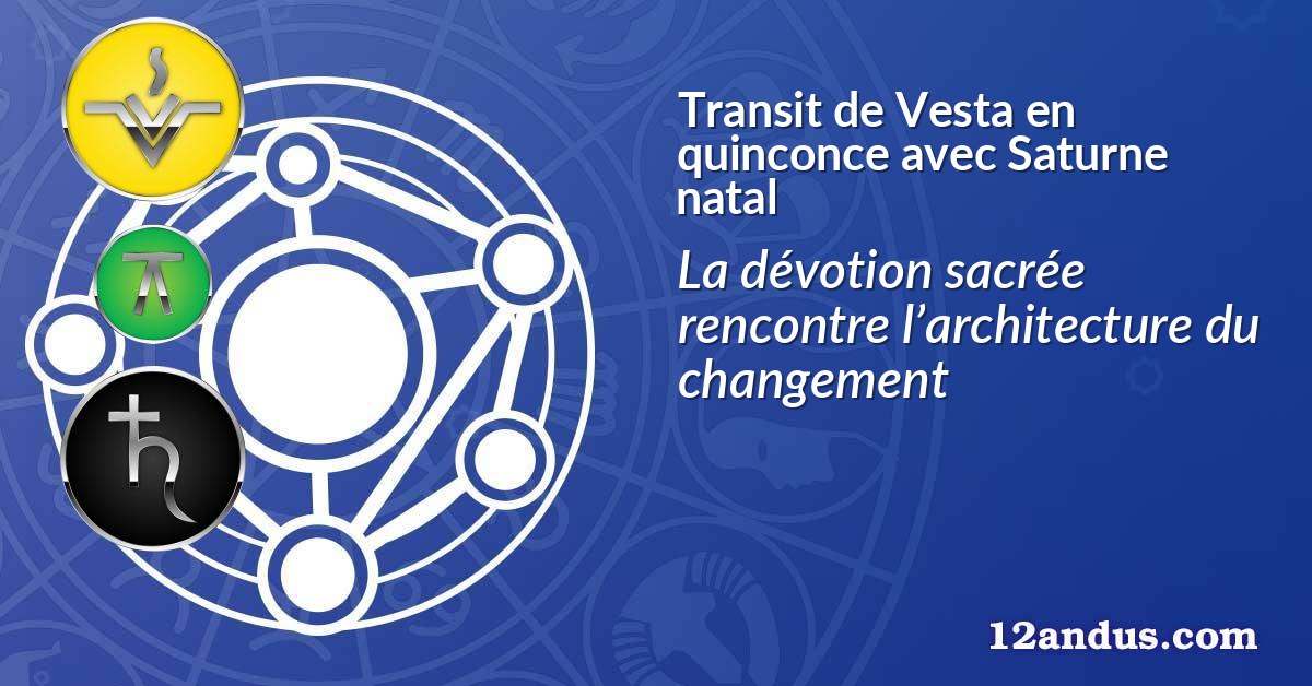 Transit de Vesta en quinconce avec Saturne natal