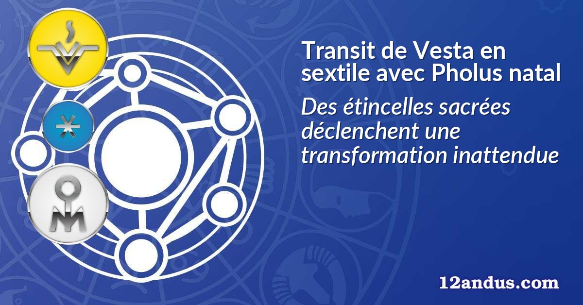 Transit de Vesta en sextile avec Pholus natal