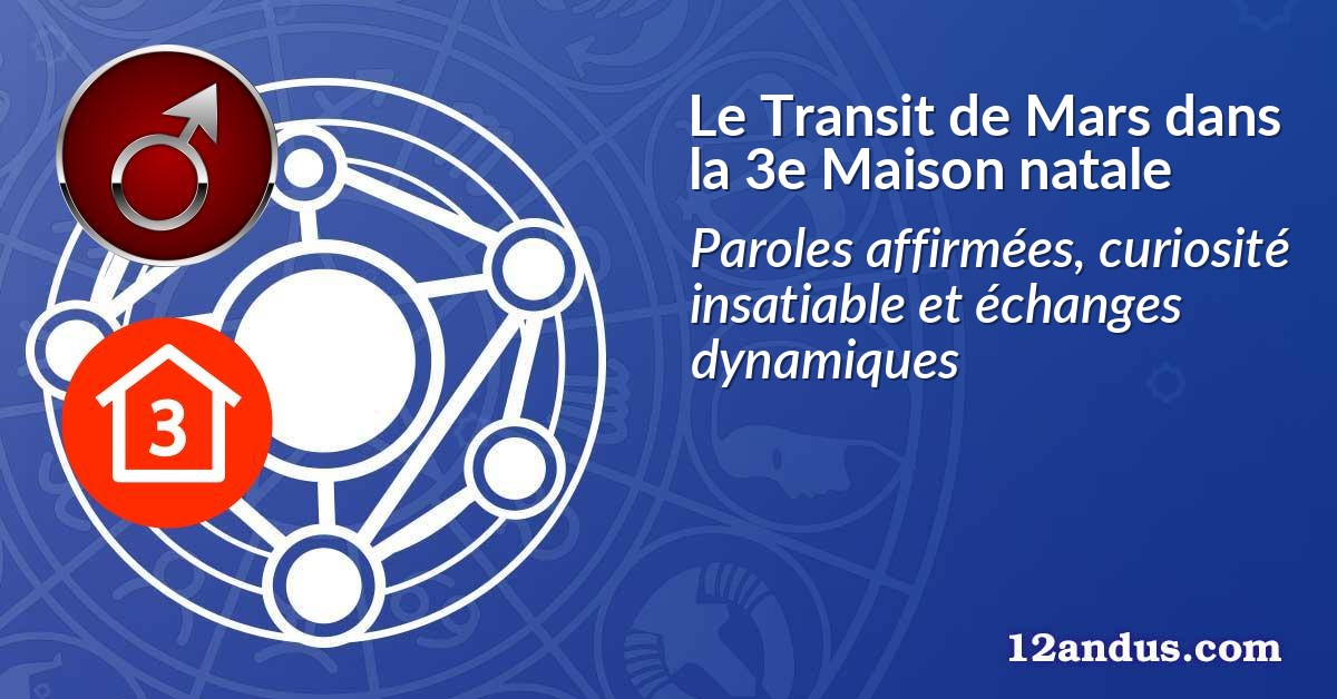 Le Transit de Mars dans la 3e Maison natale