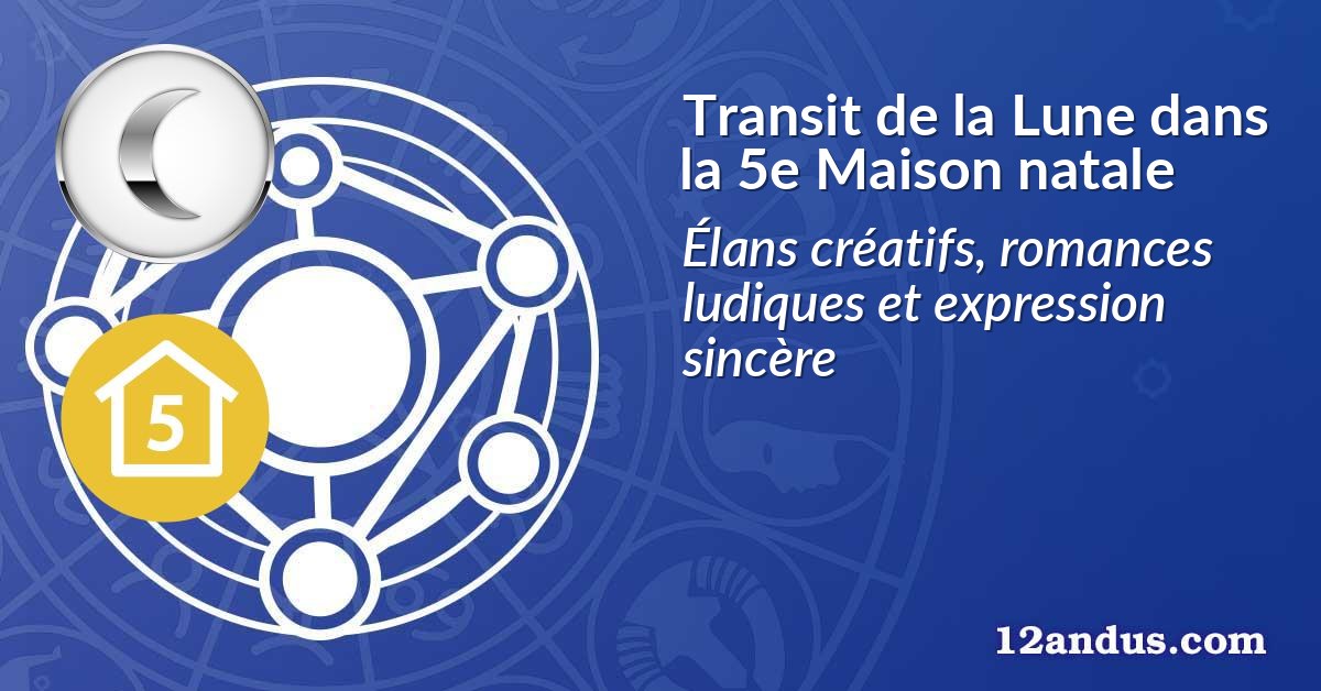 Transit de la Lune dans la 5e Maison natale