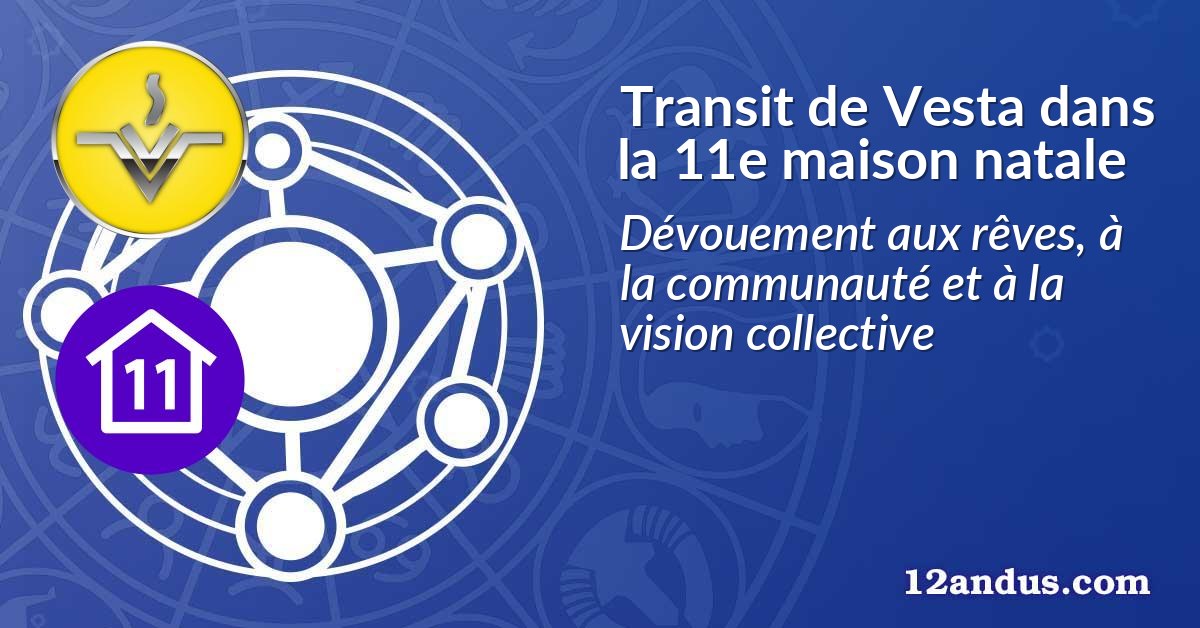 Transit de Vesta dans la 11e maison natale