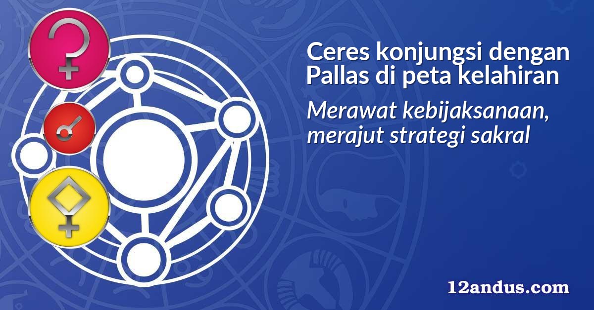 Ceres konjungsi dengan Pallas di peta kelahiran