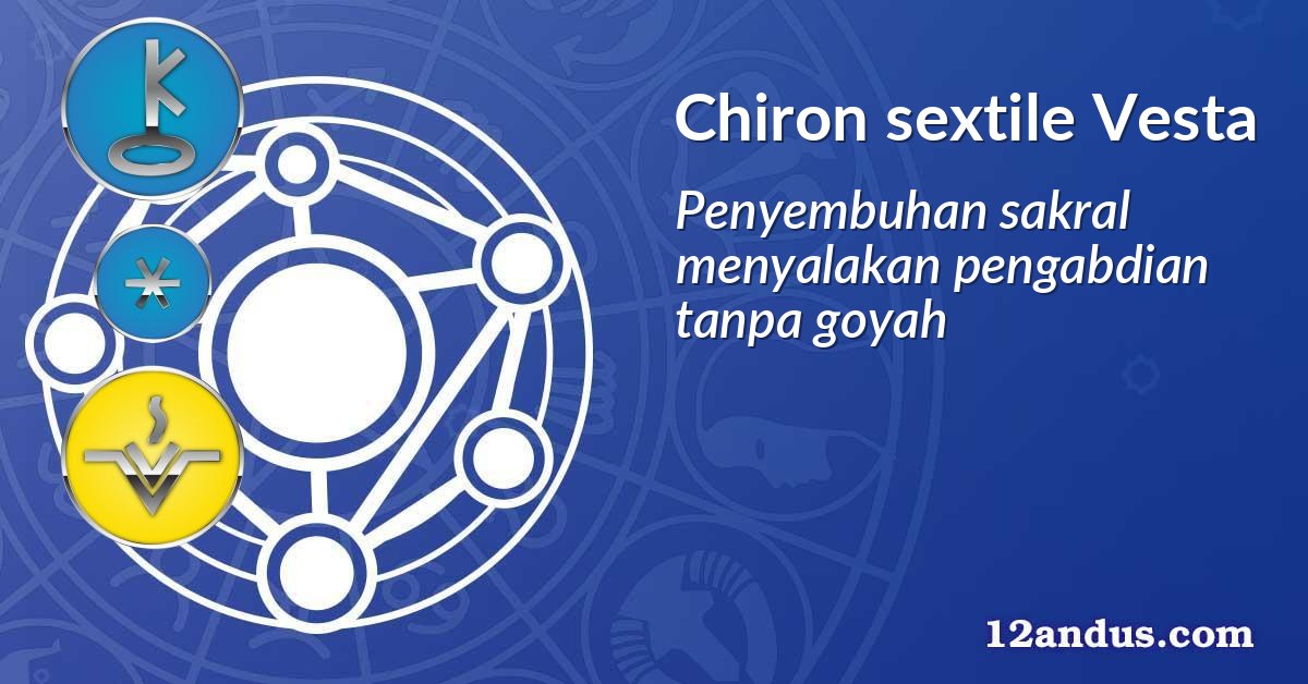 Chiron sextile Vesta