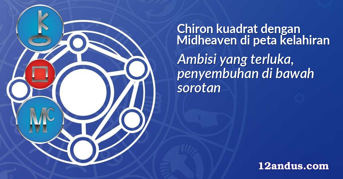 Chiron kuadrat dengan Midheaven di peta kelahiran