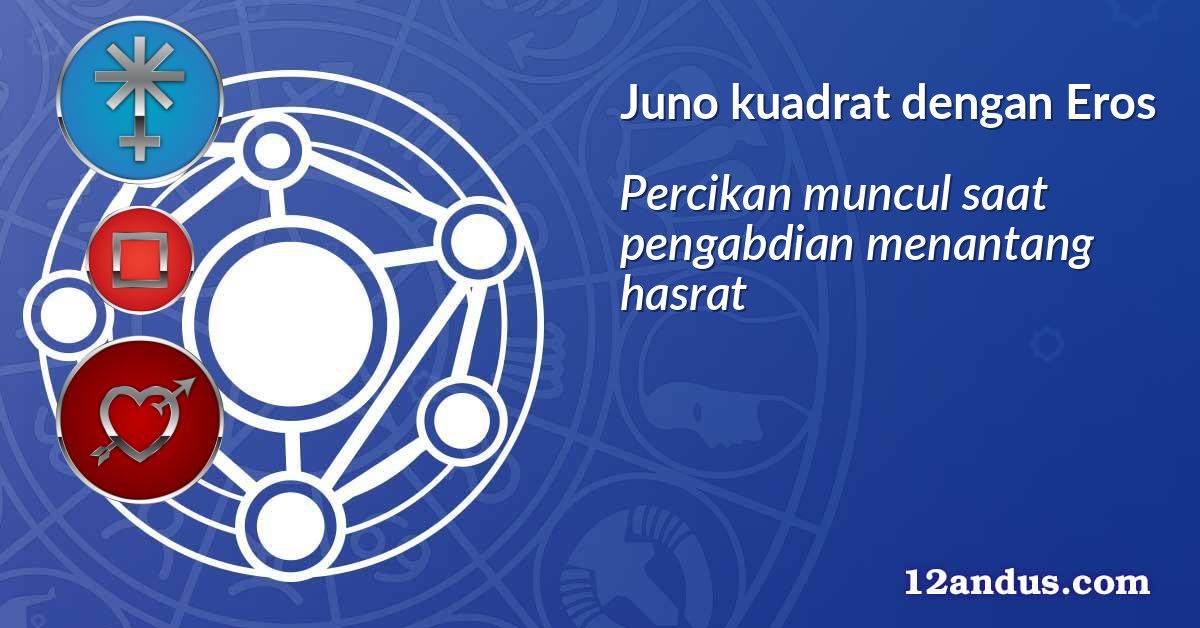 Juno kuadrat dengan Eros