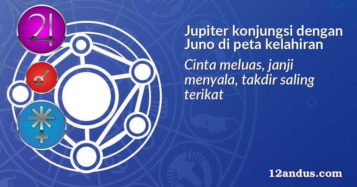 Jupiter konjungsi dengan Juno di peta kelahiran