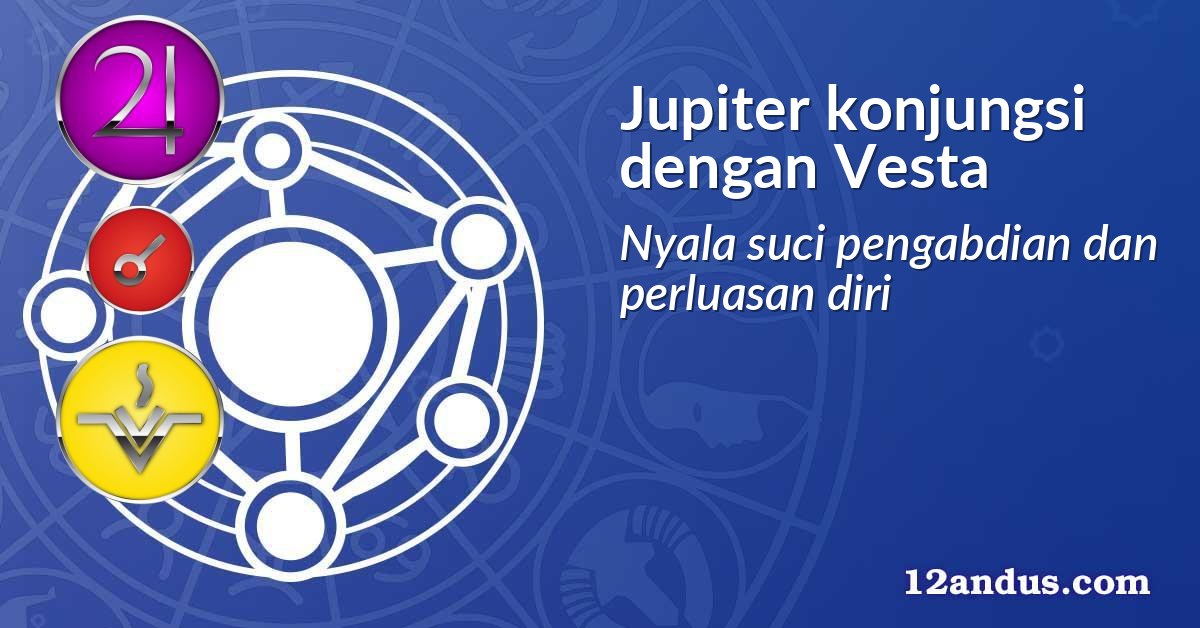 Jupiter konjungsi dengan Vesta