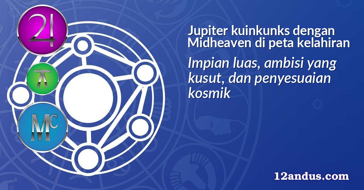 Jupiter kuinkunks dengan Midheaven di peta kelahiran