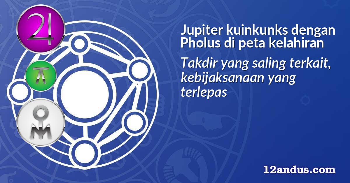 Jupiter kuinkunks dengan Pholus di peta kelahiran