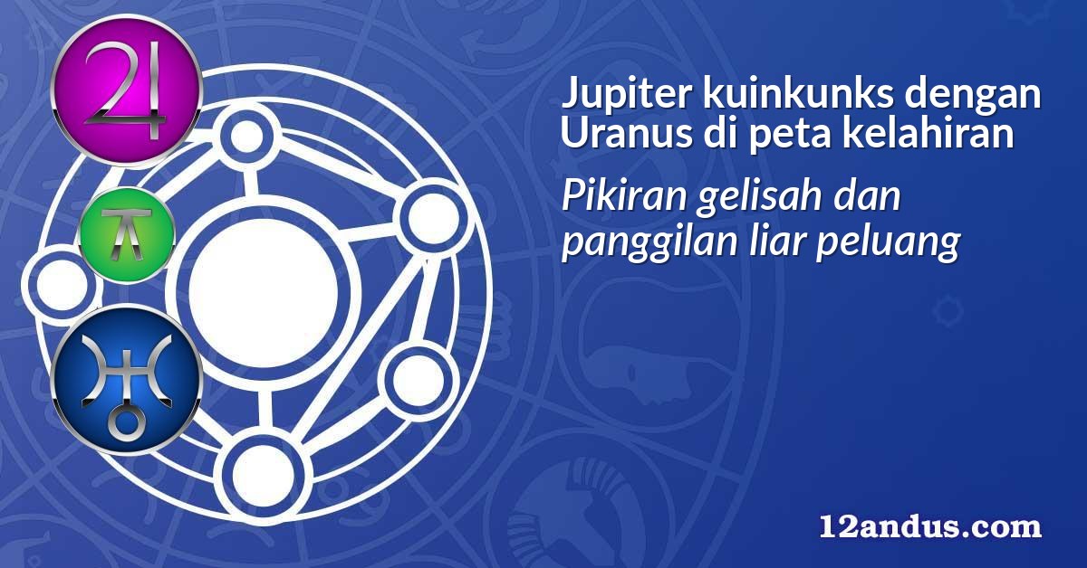 Jupiter kuinkunks dengan Uranus di peta kelahiran