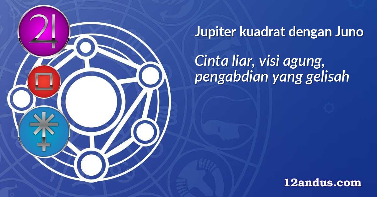 Jupiter kuadrat dengan Juno