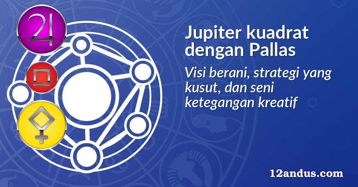 Jupiter kuadrat dengan Pallas