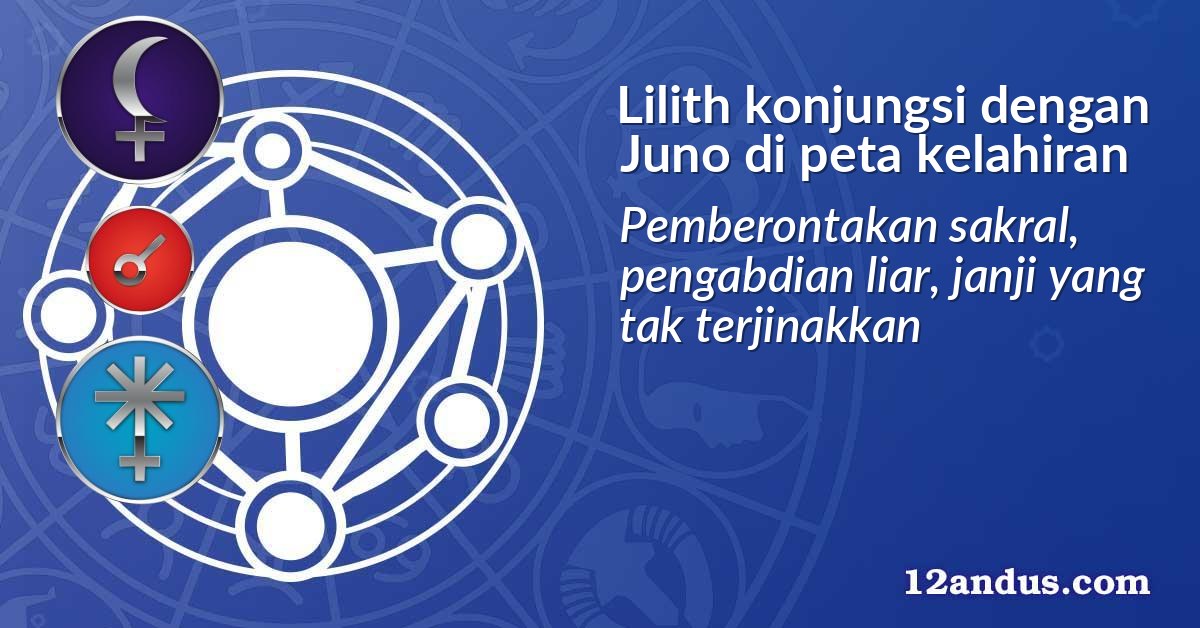 Lilith konjungsi dengan Juno di peta kelahiran