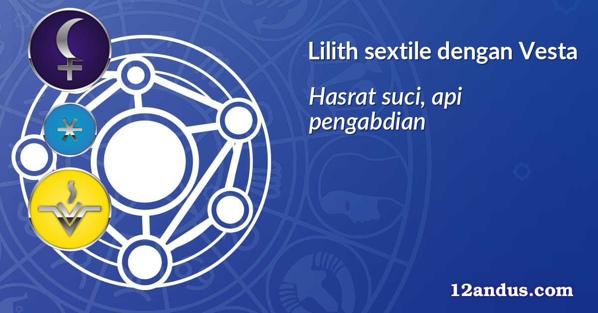 Lilith sextile dengan Vesta