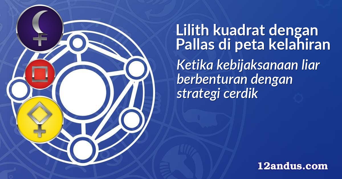 Lilith kuadrat dengan Pallas di peta kelahiran