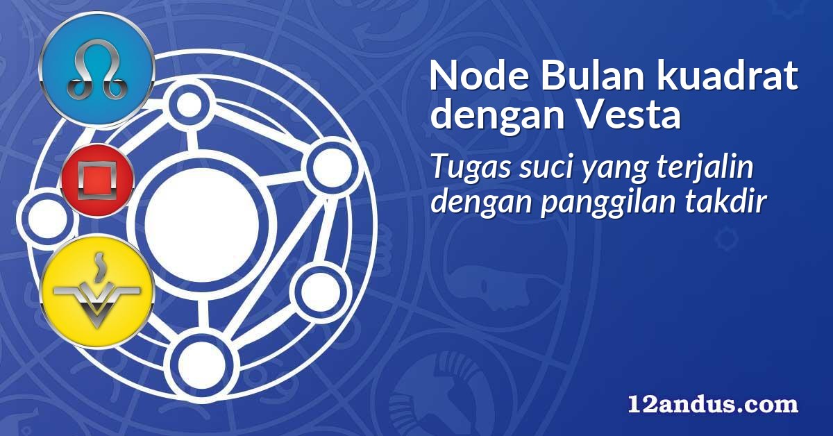 Node Bulan kuadrat dengan Vesta