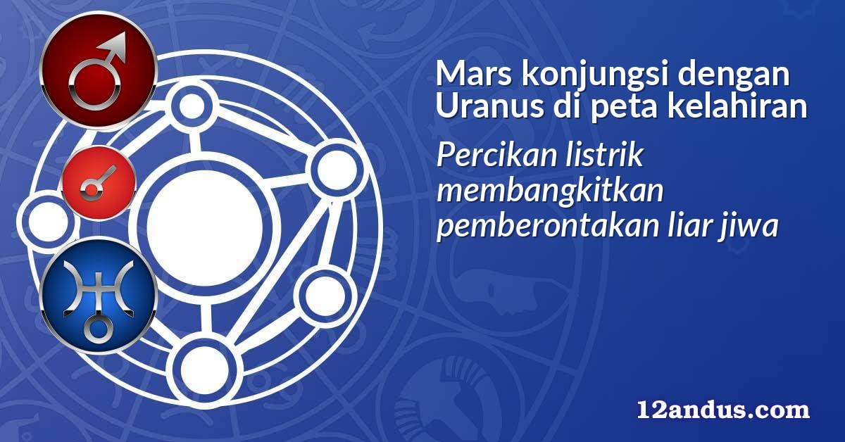Mars konjungsi dengan Uranus di peta kelahiran