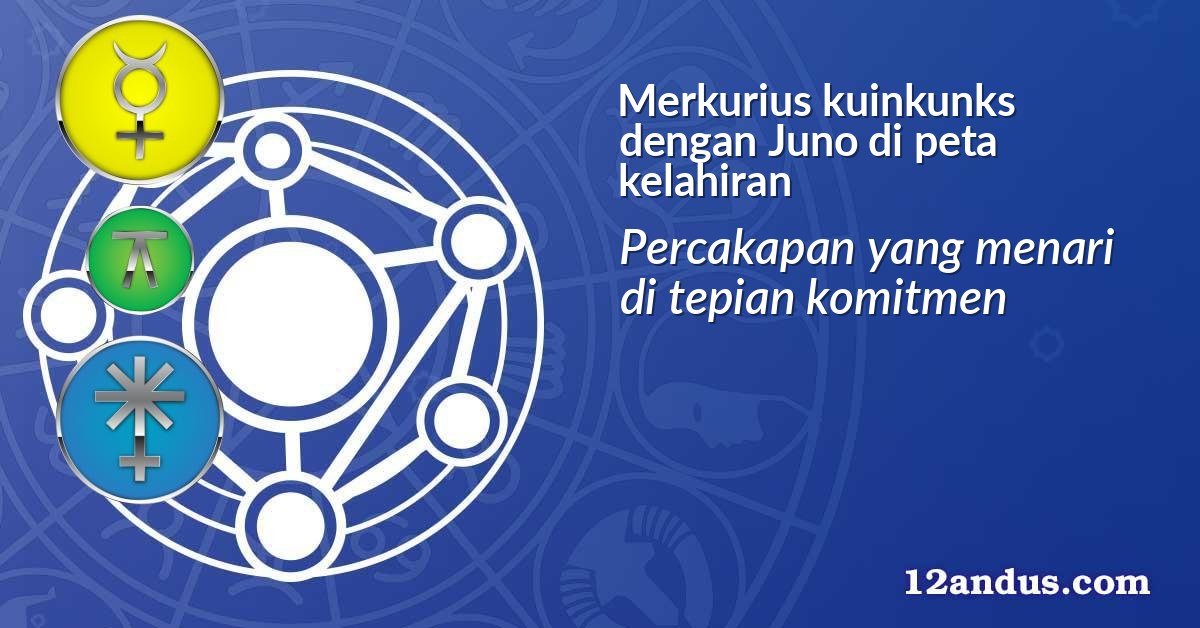 Merkurius kuinkunks dengan Juno di peta kelahiran
