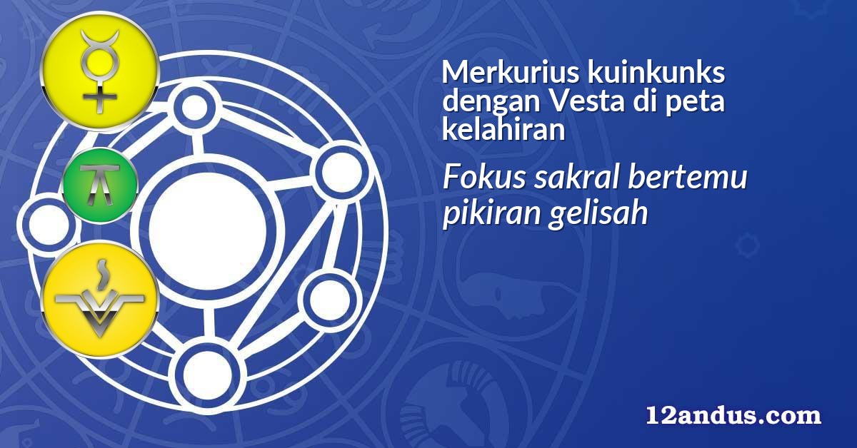 Merkurius kuinkunks dengan Vesta di peta kelahiran