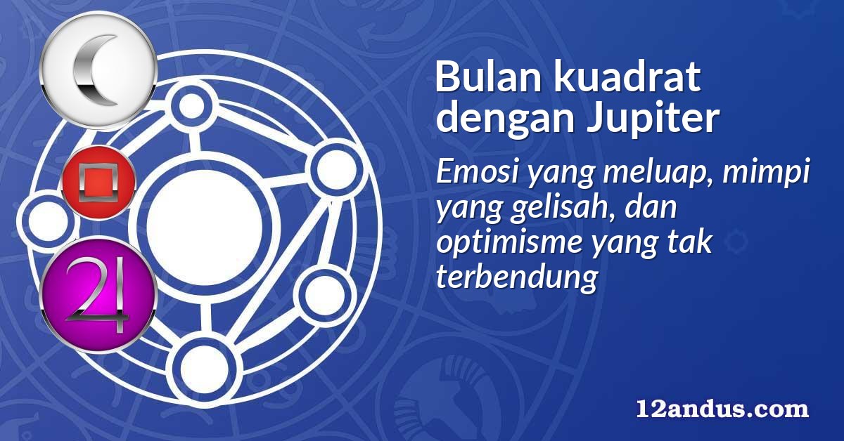 Bulan kuadrat dengan Jupiter