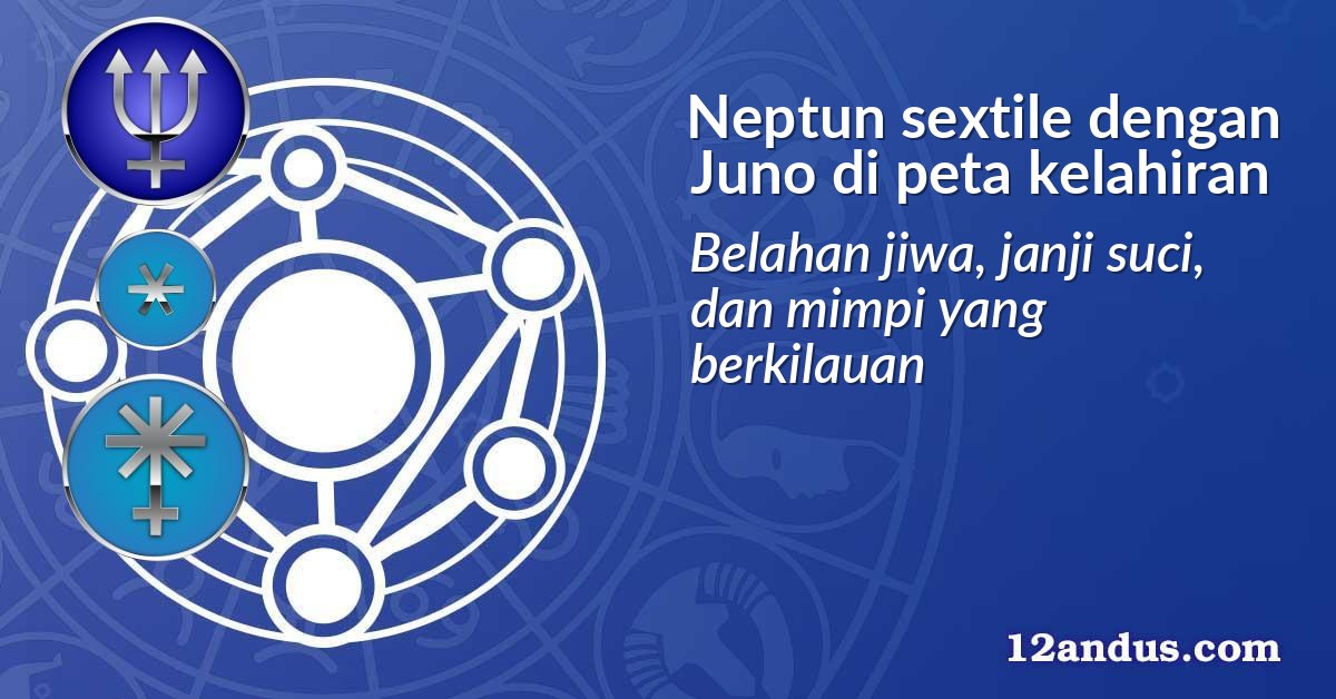 Neptun sextile dengan Juno di peta kelahiran