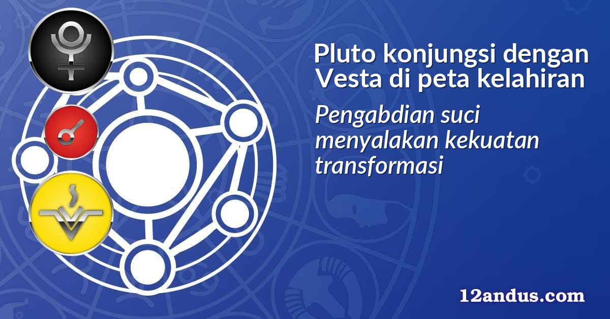 Pluto konjungsi dengan Vesta di peta kelahiran