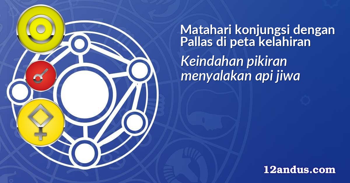 Matahari konjungsi dengan Pallas di peta kelahiran