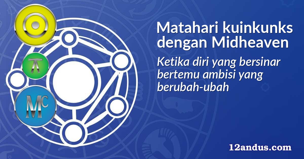 Matahari kuinkunks dengan Midheaven