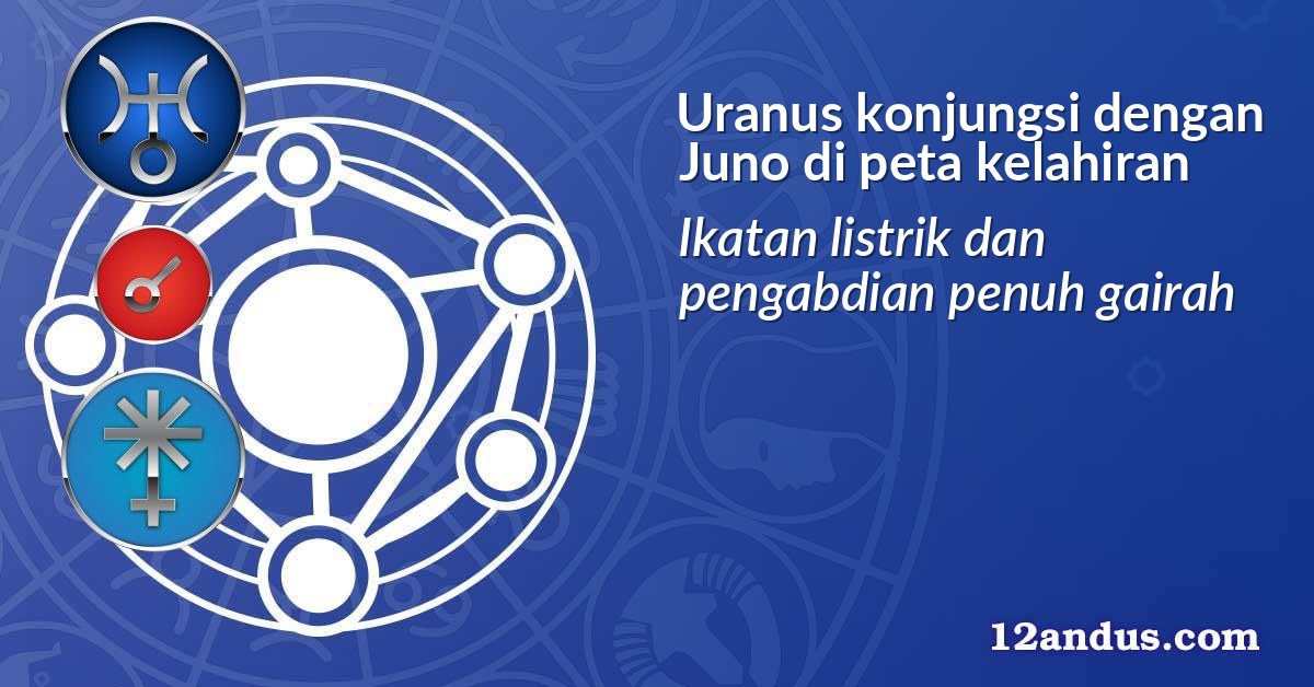 Uranus konjungsi dengan Juno di peta kelahiran
