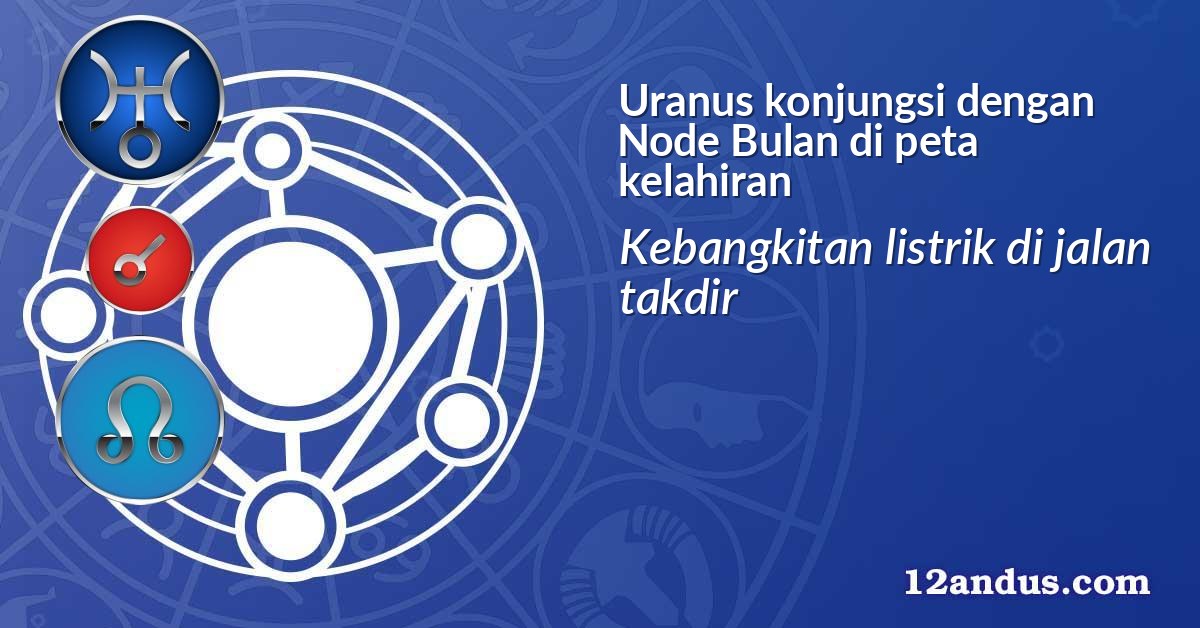 Uranus konjungsi dengan Node Bulan di peta kelahiran