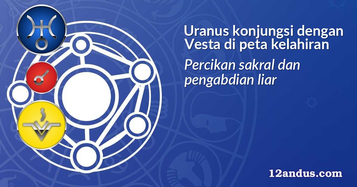 Uranus konjungsi dengan Vesta di peta kelahiran