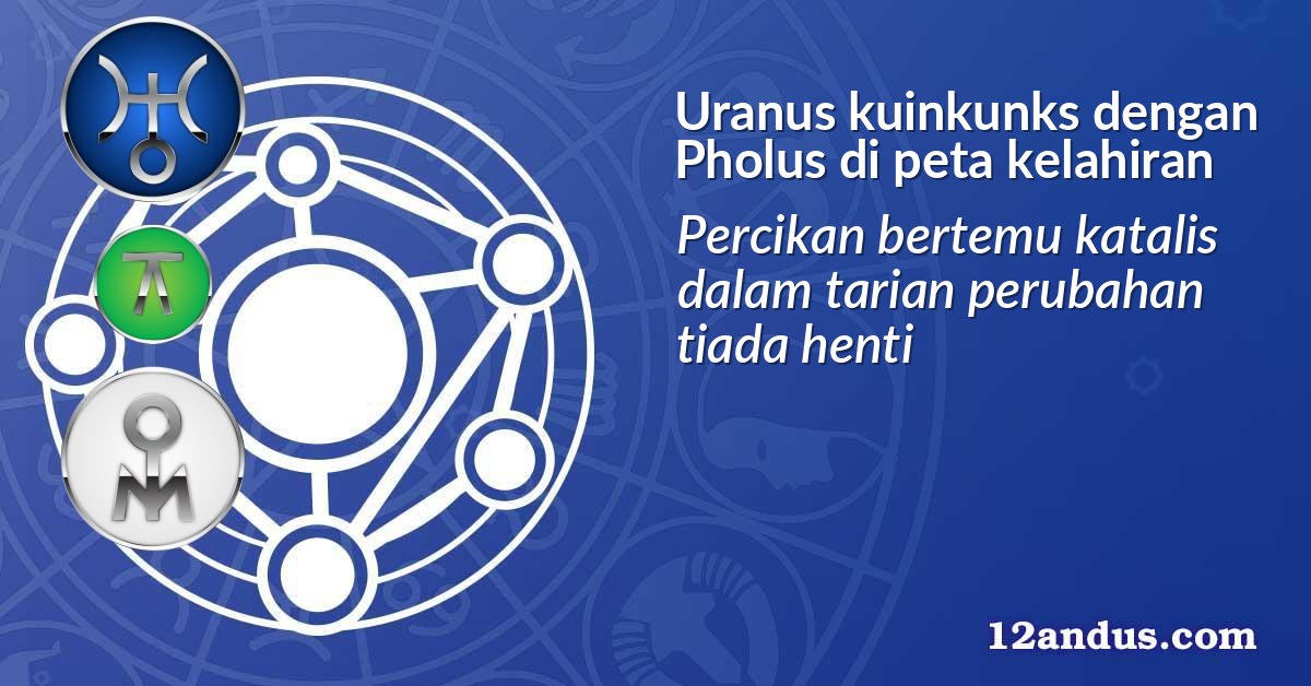 Uranus kuinkunks dengan Pholus di peta kelahiran