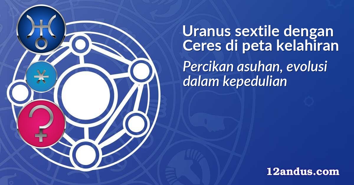 Uranus sextile dengan Ceres di peta kelahiran