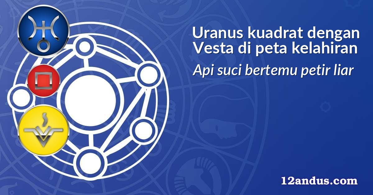 Uranus kuadrat dengan Vesta di peta kelahiran