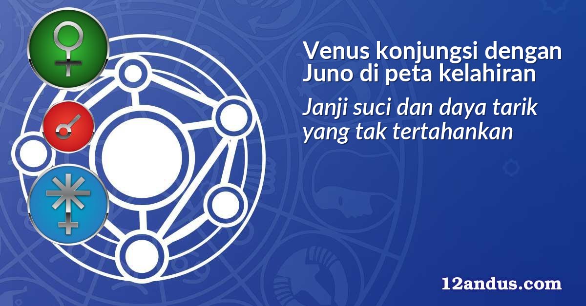 Venus konjungsi dengan Juno di peta kelahiran