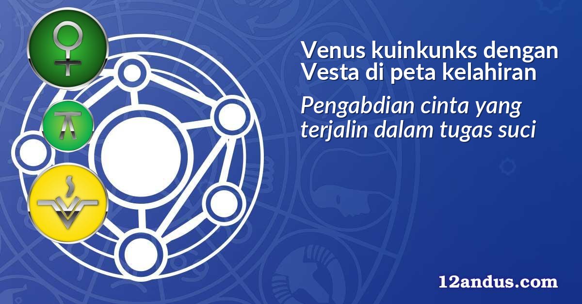 Venus kuinkunks dengan Vesta di peta kelahiran