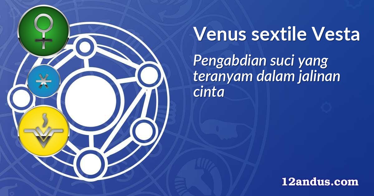 Venus sextile Vesta