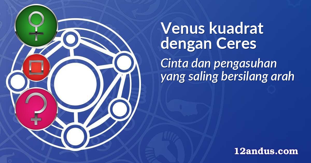 Venus kuadrat dengan Ceres